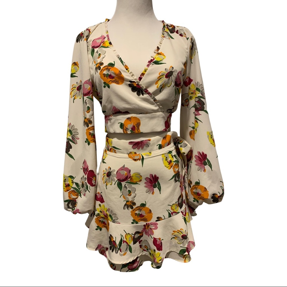 ZARA 2pcs Floral Set (Sz XS)